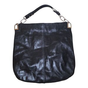 BADGLEY MISCHKA Black Leather Hobo‎ Shoulder Bag